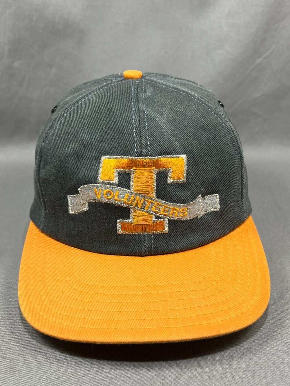 Vtg Tennessee Volunteers Paramount Snapback Hat Cap Gray Adjustable USA Mens 90s